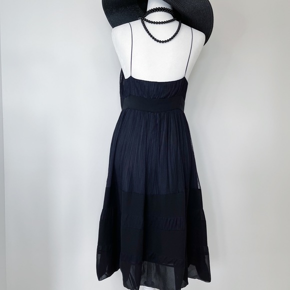 Sportmax Italian 💯% Silk Black Tank Dress - Picture 5 of 11